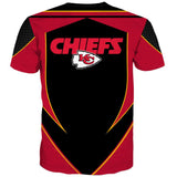 NFL Football Kansas City Chiefs Men's T-shirt 3D Short Sleeve O Neck