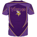 NFL Football Minnesota Vikings Men's T-shirt 3D Short Sleeve O Neck