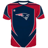 NFL Football New England Patriots Men's T-shirt 3D Short Sleeve O Neck