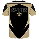 NFL Football New Orleans Saints Men's T-shirt 3D Short Sleeve O Neck