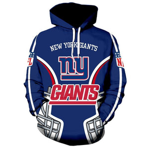 NFL Football New York Giants Zip Up Hoodie Sweatshirt Jacket Pullover