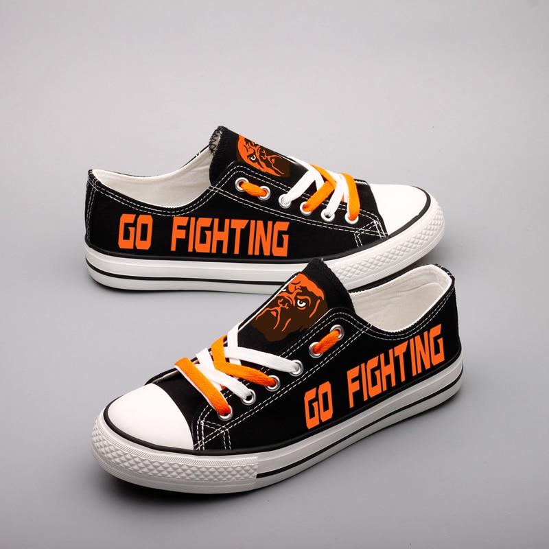 Cleveland Browns NFL Mens Low Top Big Logo Canvas Shoes