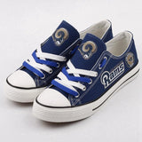 Women's Los Angeles Rams Shoes For Sale Letter Glow In The Dark Shoes Cheap Laces