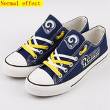 Women's Los Angeles Rams Shoes For Sale Letter Glow In The Dark Shoes Cheap Laces