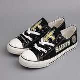 NFL Football Novelty Design Canvas Shoes Printed Custom Logo New Orleans Staints