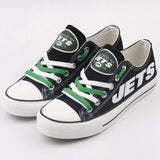 New York Jets Shoes Letter Glow In The Dark Shoes Low Top Laces