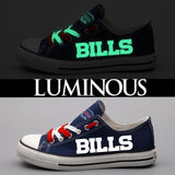 Custom Buffalo Bills Shoes For Sale Letter Glow In The Dark Shoes Cheap Laces