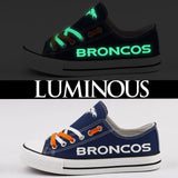 Denver Broncos Shoes For Sale Letter Glow In The Dark Shoes Cheap Laces