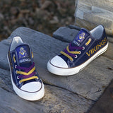 Custom Minnesota Vikings Shoes For Sale Letter Glow In The Dark Shoes Cheap Laces