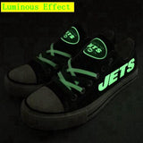 New York Jets Shoes Letter Glow In The Dark Shoes Low Top Laces