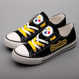 Women's Pittsburgh Steelers Shoes For Sale Letter Glow In The Dark Shoes Cheap Laces