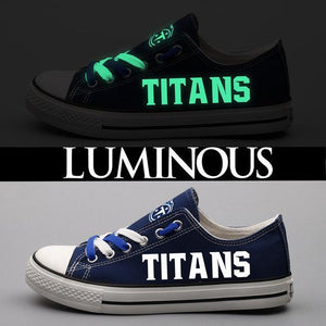 Custom Tennessee Titans Shoes For Sale Letter Glow In The Dark Shoes Cheap Laces
