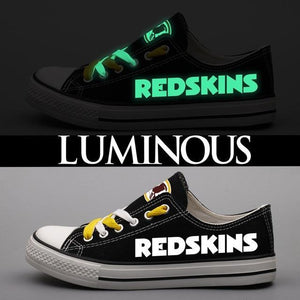 Washington Redskins Shoes Letter Glow In The Dark Shoes Cheap Laces