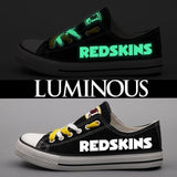 Washington Redskins Shoes Letter Glow In The Dark Shoes Cheap Laces