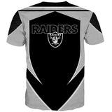 NFL Football Oakland Raiders Men's T-shirt 3D Short Sleeve O Neck