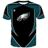NFL Football Phildelphia Eagles Men's T-shirt 3D Short Sleeve O Neck