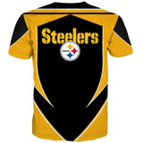 NFL Football Pittsburgh Steelers Men's T-shirt 3D short sleeve O Neck