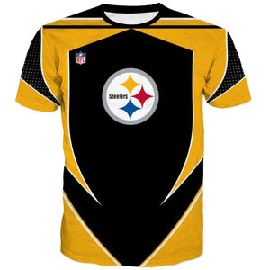 NFL Football Pittsburgh Steelers Men's T-shirt 3D short sleeve O Neck