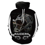 NFL Hoodies 3D Oakland Raiders Hoodie Sweatshirt Jacket Pullover