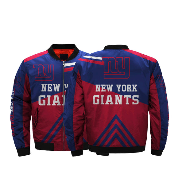 NFL Jacket Men 3D Fullprint Jacket New York Giants Bomber Jacket For Sale