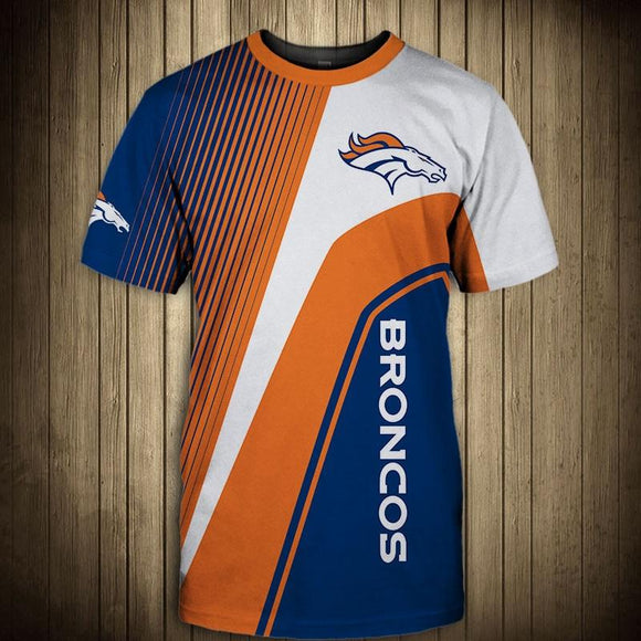 NFL T shirt For Sale 3D Custom Denver Broncos T shirts Cheap For Fans