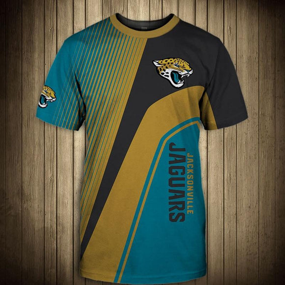NFL T shirt For Sale 3D Custom Jacksonville Jaguars T shirts Cheap For Fans