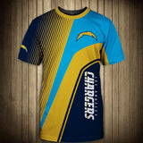 NFL T shirt For Sale 3D Custom Los Angeles Chargeers T shirts Cheap For Fans