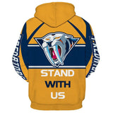 NHL Hockey Nashville Predators 3D Hoodie Sweatshirt Jacket Pullover