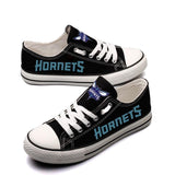 Novelty Design Charlotte Hornets Shoes Low Top Letter In Night Luminous