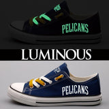 Novelty Design Canvas Shoes Sneaker Custom Printed Letter & Logo New Orleans Pelicans Basketball Team