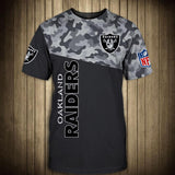 Oakland Raiders Military T Shirt 3D Short Sleeve