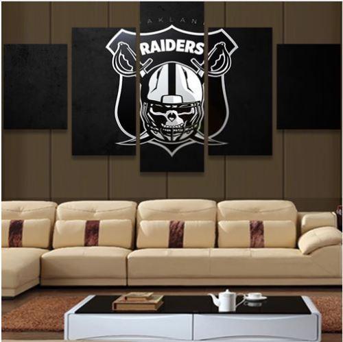 Oakland Raiders Wall Art Cheap For Living Room Wall Decor Football 1