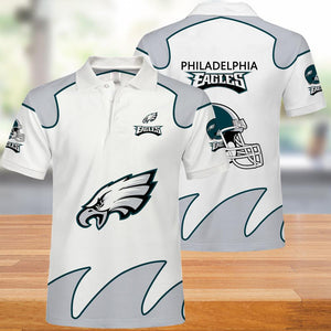 Philadelphia Eagles Mens Polo Shirts White