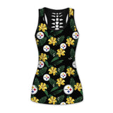 Pittsburgh Steelers Tank Top Printed Floral