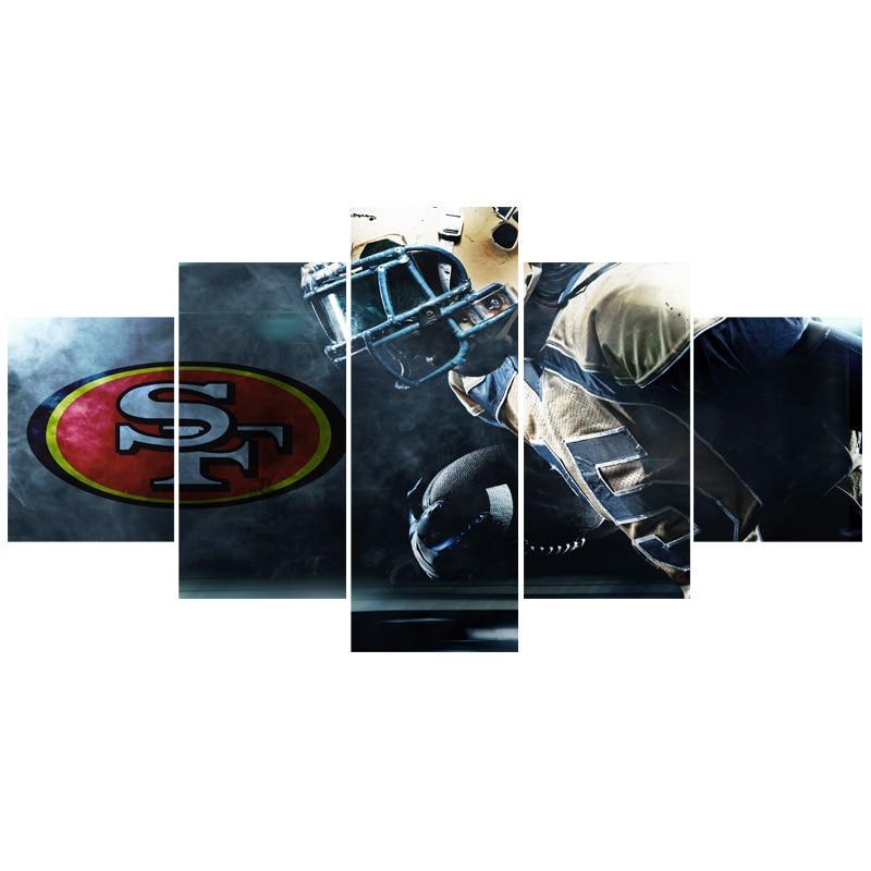 Home Decor 5 Pcs San Francisco 49ers Canvas Spray Wall Painting Prints –  Best Funny Store