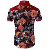 San Francisco 49ers Hawaiian Shirt Tropical Flower Short Sleeve