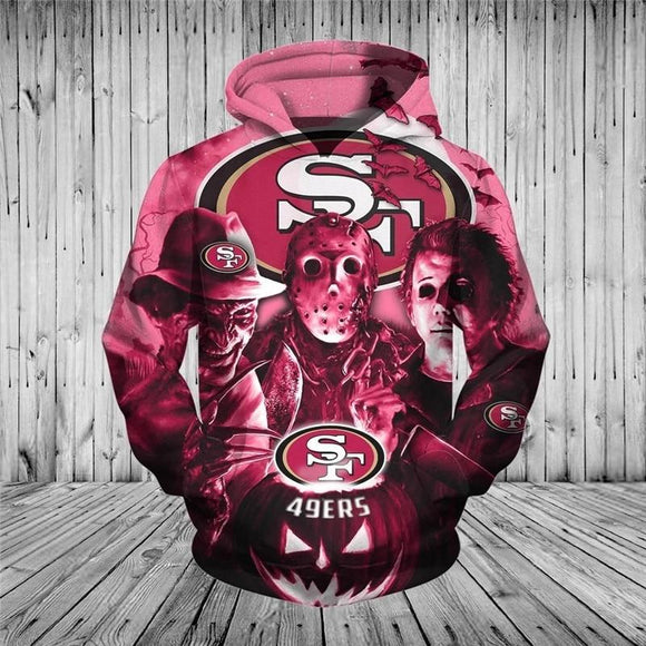 18% OFF San Francisco 49ers Hoodies 3D Halloween Horror Night Sweatshirt  Pullo – 4 Fan Shop