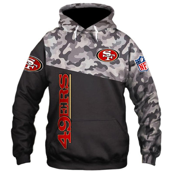 San Francisco 49ers Military Hoodies 3D Sweatshirt Football