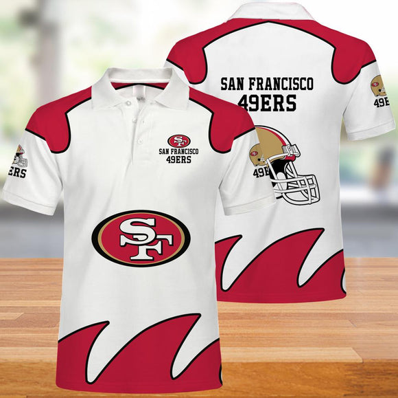 San Francisco 49ers Polo Shirts White