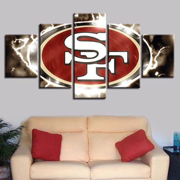 San Francisco 49ers Wall Art Cheap For Living Room Wall Decor