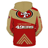 San Francisco 49ers Zip Up Hoodies Cheap 3D Sweatshirt Football