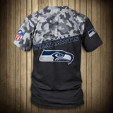 Seattle Seahawks Military T Shirt 3D Short Sleeve