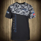 Seattle Seahawks Military T Shirt 3D Short Sleeve