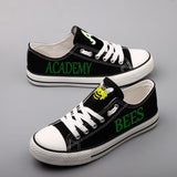 So Cool Design Canvas Shoes Printed Letter & Logo Academy High School Bumblebees
