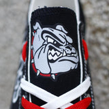 So Cool Design Canvas Shoes Printed Custom Letter & Logo Howe Bulldogs High School