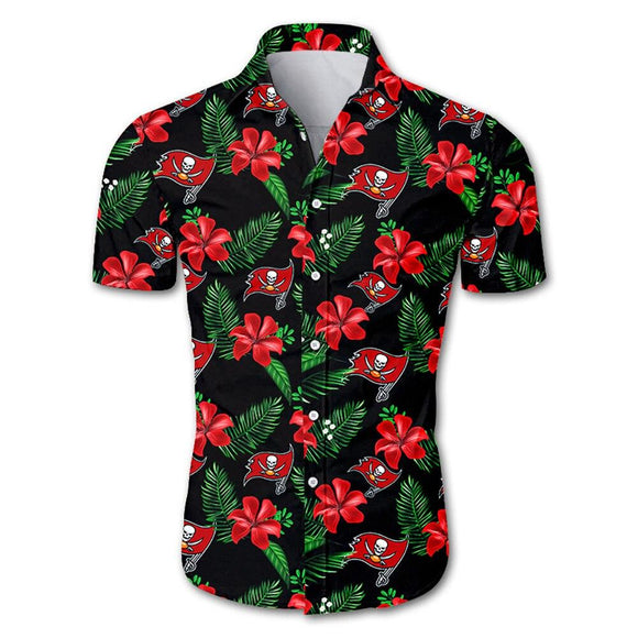 Tampa Bay Buccaneers Hawaiian Shirt Floral Button Up