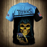 Tennessee Titans Tee shirts 3D Hand Skull Short Sleeve