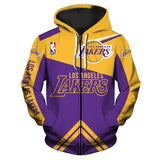 The Best Cheap NBA Hoodies Los Angeles Lakers Hoodie Zip Up Sweatshirt Jacket Pullover