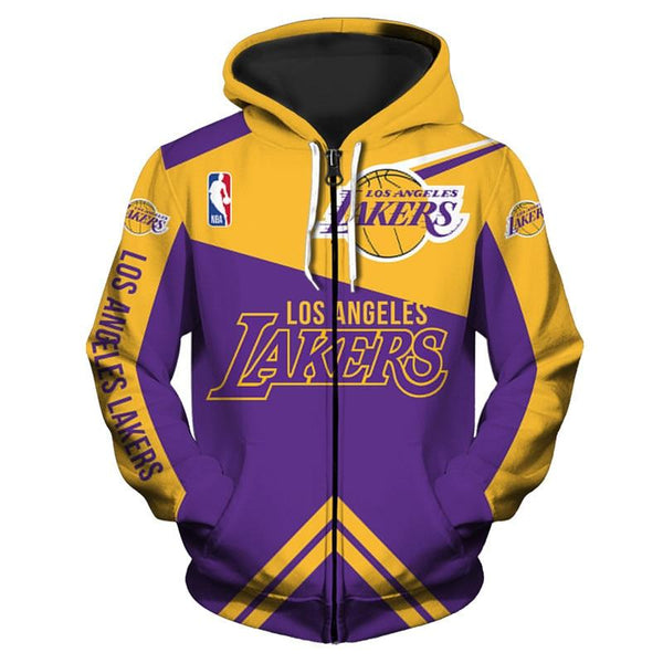 Los Angeles Lakers Nike NBA Full-Zip Fleece Hoodie - Womens