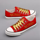 Cheap Custom Detroit Red Wings Shoes Letter Glow In The Dark Shoes Laces